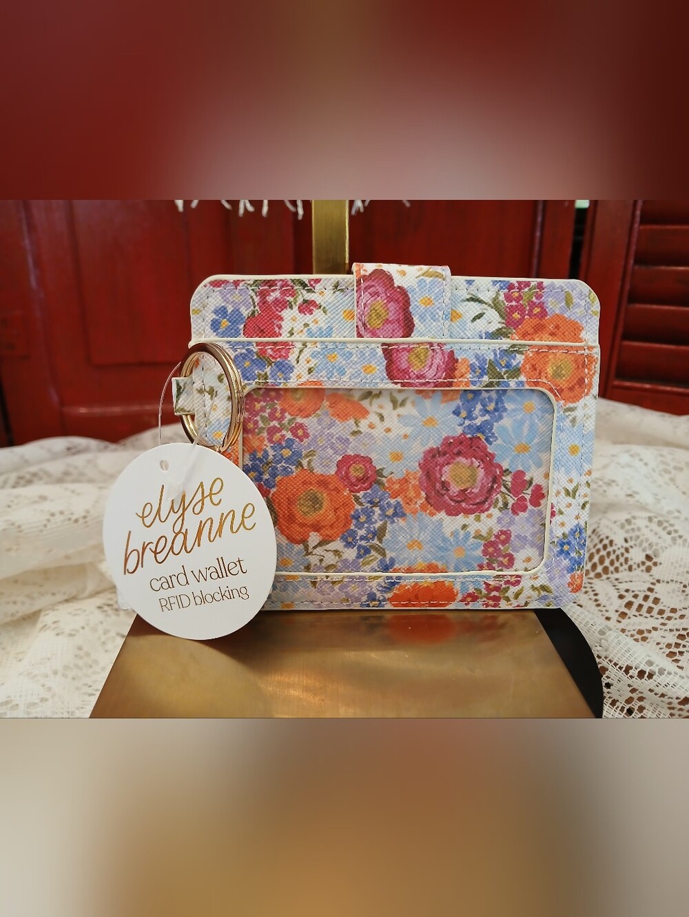 Elyse Breanne Floral RFID Card Wallet